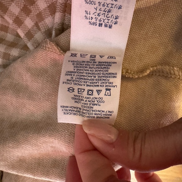 Lands' End NWT Knit Gingham Blazer Tan and White XL - Picture 7 of 8